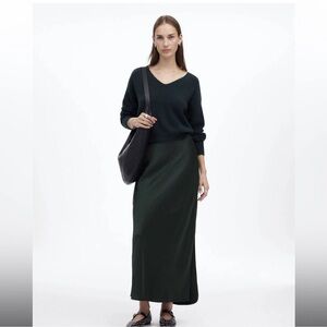 Madewell Dark Green Maxi Skirt